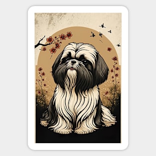 Super Cute Shih Tzu Portrait - Japanese style Sticker